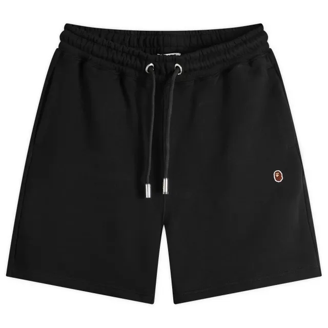 A Bathing Ape Men's One Point Sweat Short Black