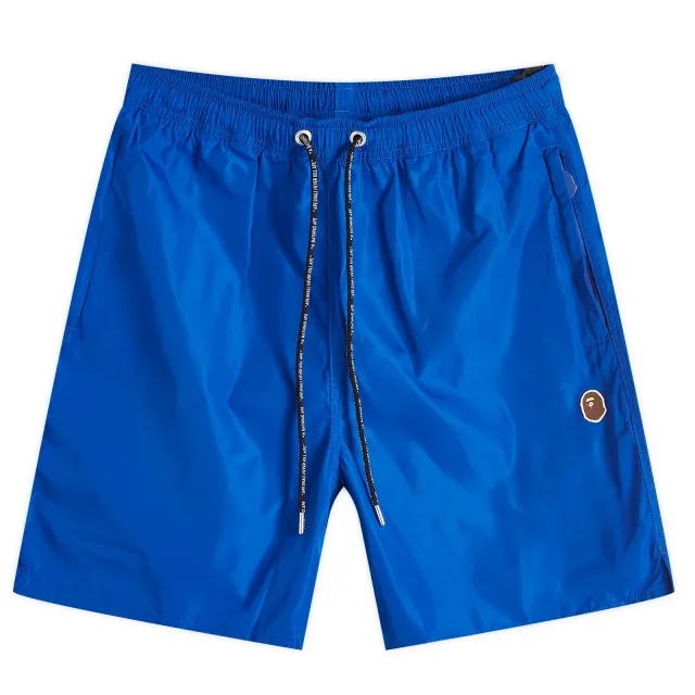 A Bathing Ape Men's Ape Head Nylon Beach Short Blue