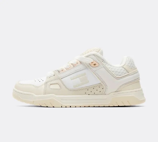 Tommy Jeans Tommy Hilfiger Womens Skate Low Trainer - Beige - Size 36 - Beige