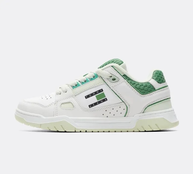 Tommy Hilfiger Womens Skate Low Trainer - Green - Size 37 - Green