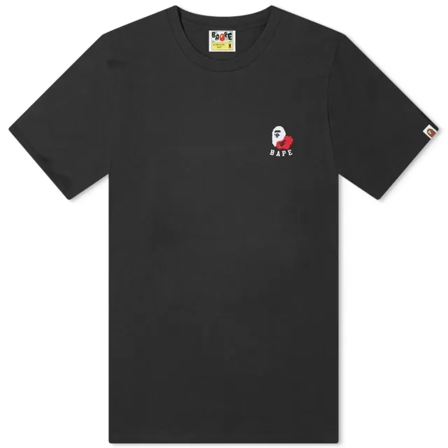 A Bathing Ape Men's Ape Head 2 Point T-Shirt Black