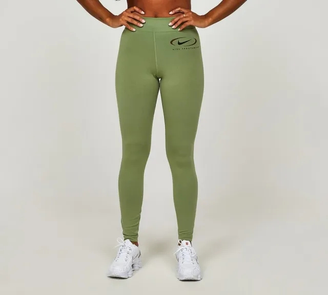 Nike Womens Gel Swoosh High-Waist Legging - Green - Size XS - Green