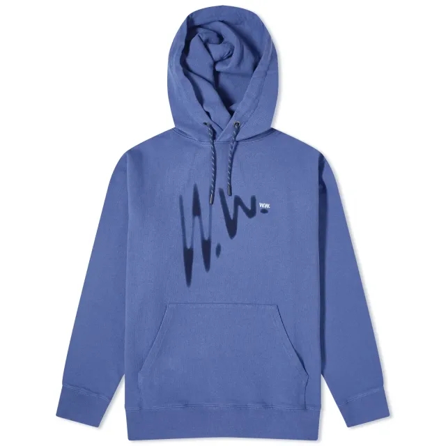 Wood Wood Men's Zeus shadow hoodie Silver Blue