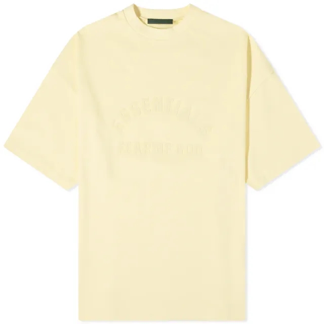 Fear of God ESSENTIALS Men's Spring Printed Logo T-Shirt Garden Yellow