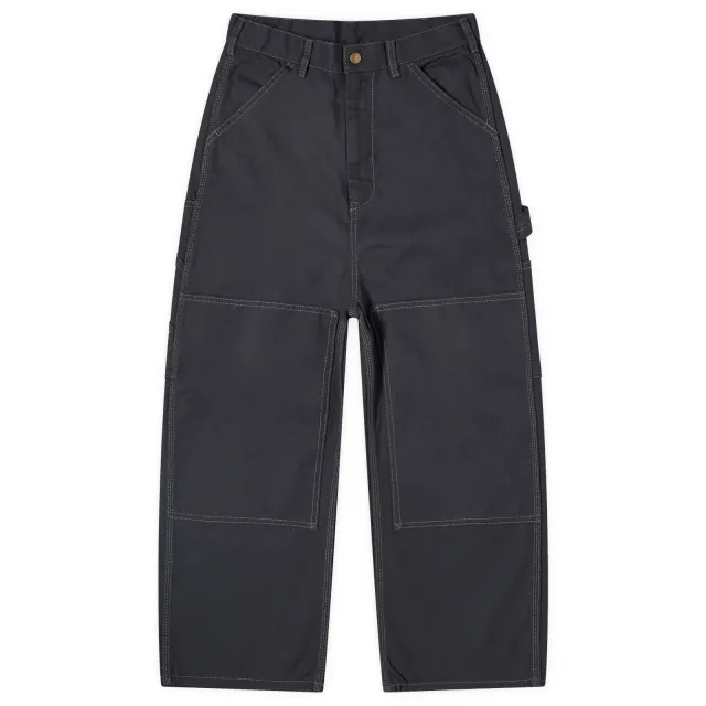 Beams Boy Women's Knee Painter Trousers Charcoal Grey