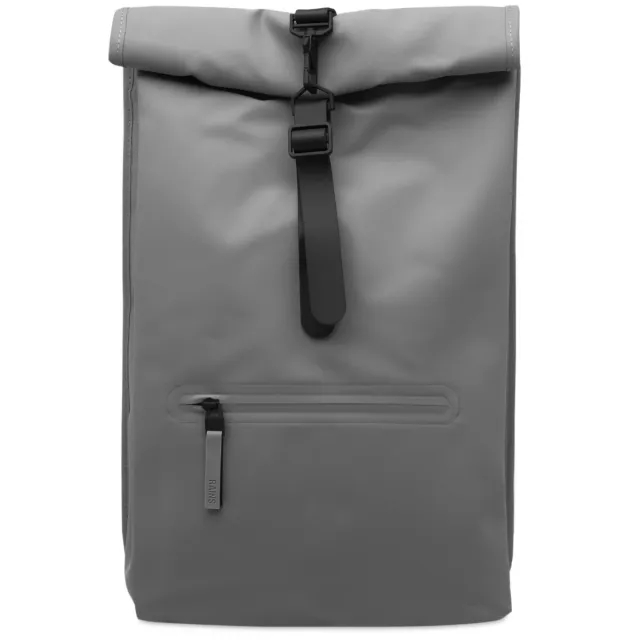 Rains Waterproof Rolltop Rucksack, 17L, Grey