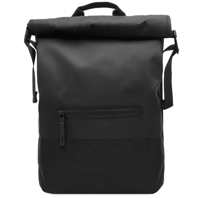 RAINS Men's Trail Rolltop Backpack Black
