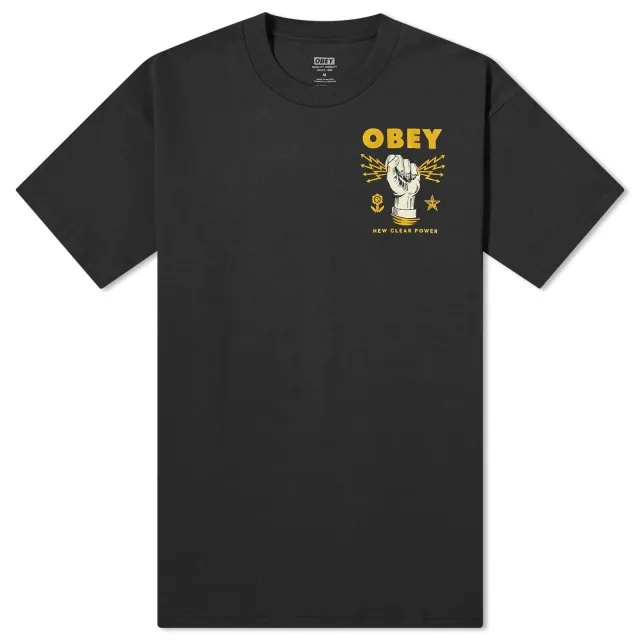 T-Shirt Obey New Clear Power T-Shirt Black L