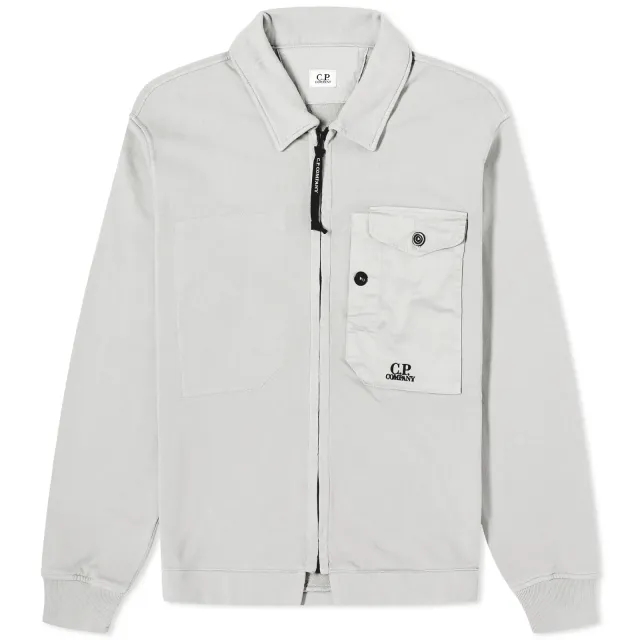 C.P. Company Men's Zip Through Sweat Drizzle