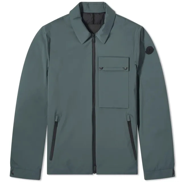 Moncler Men's Tortisse Nylon Overshirt Green