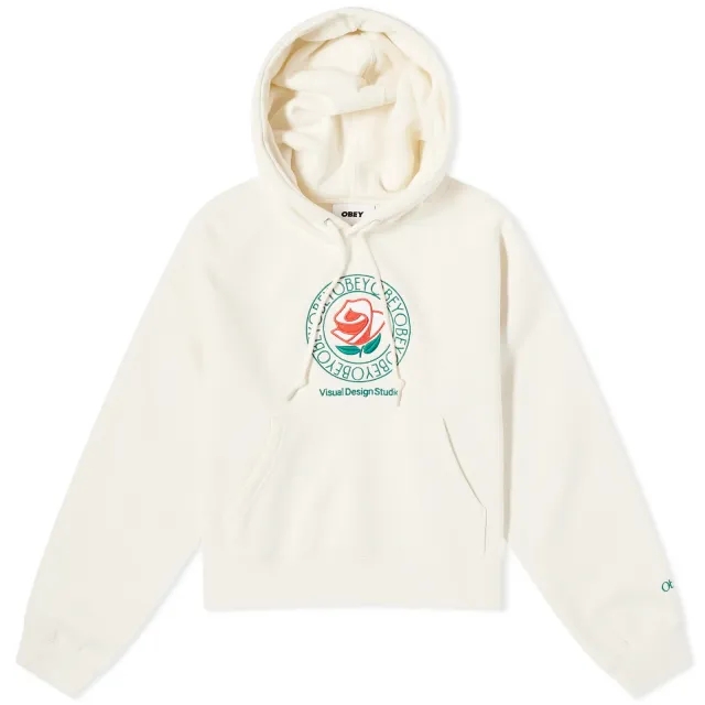 Obey Women's Rose Hoodie Unbleached