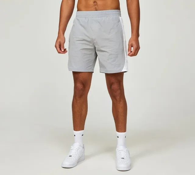 Mercier Contrast Badge Woven Short - Grey - Size XL - Grey