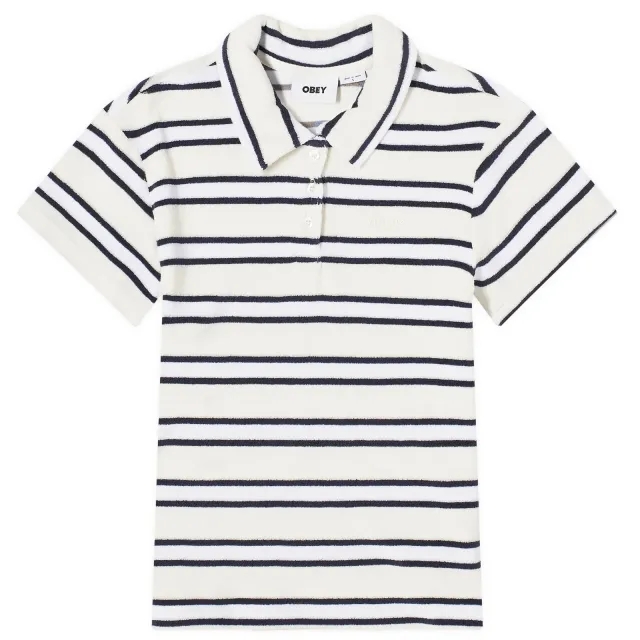 Obey Women's Sol Polo T-Shirt Unbleached Multi