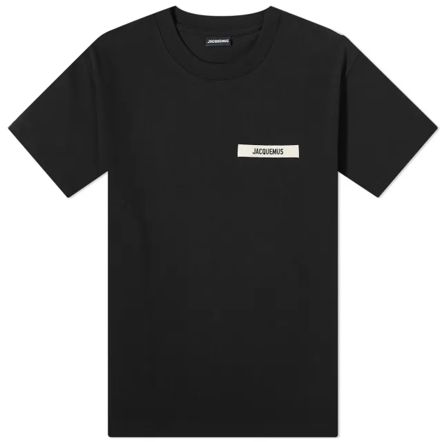 Jacquemus Men's Gros Grain Logo T-Shirt Black