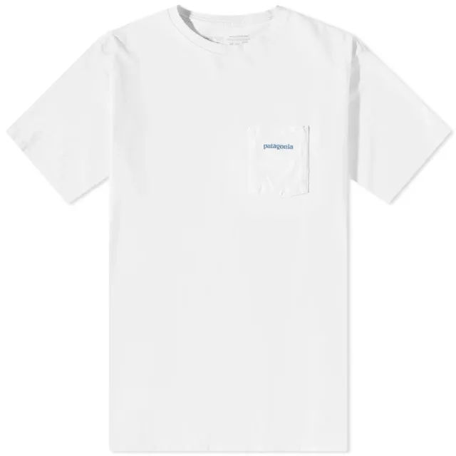 Patagonia Men's Boardshort Logo Pocket Responsibili-Tee White