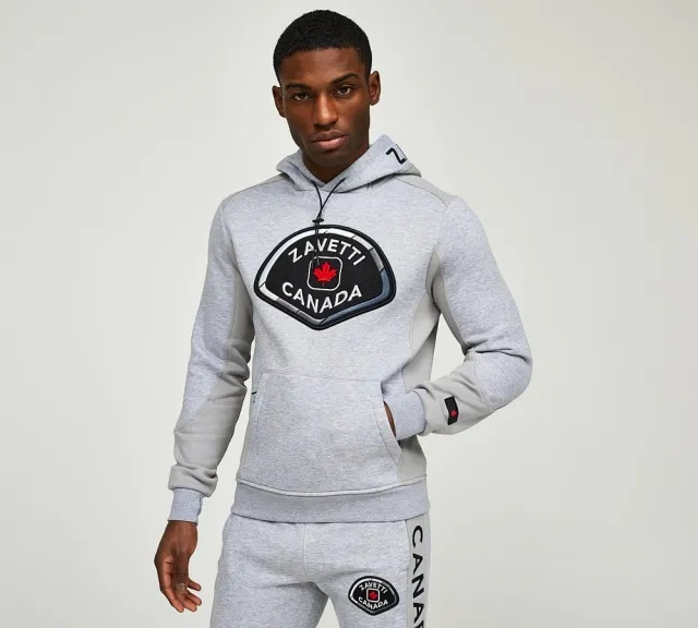 Zavetti Canada Botticini Two Tone 2.0 Overhead Hoodie - Grey - Size XS - Grey