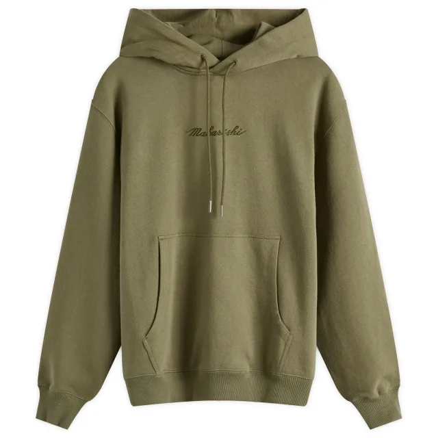 Maharishi Men's Embroided Popover Hoodie Olive