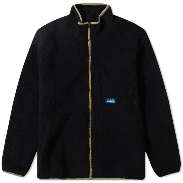 KAVU Men's Wayside Sherpa Fleece Jacket Black