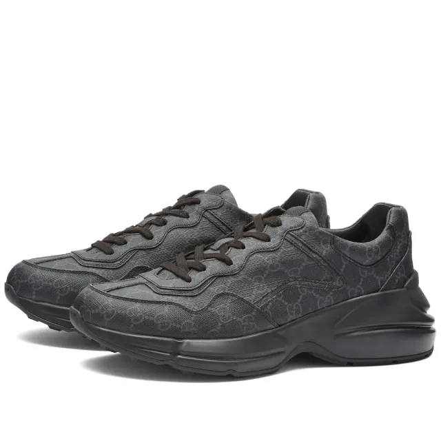 Gucci Men's Rhyton GG Supreme Sneaker Black