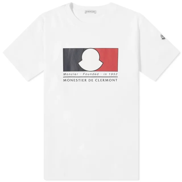 Moncler Tricolour Box Logo T-Shirt - Sky Blue