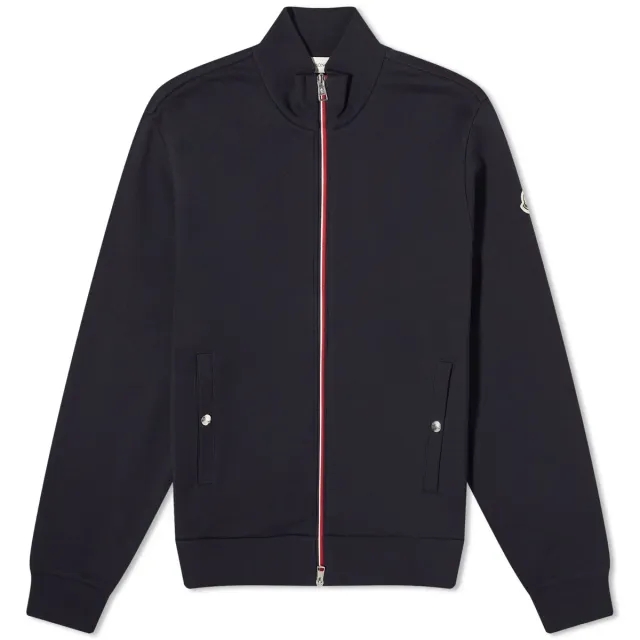 Moncler Tri-Color Zip Cardigan - Navy