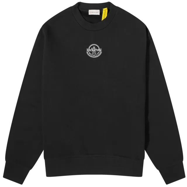 Moncler Men's Genius x Roc Nation Crew Sweat Shirt Black