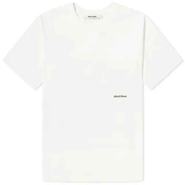 about:blank Men's Box Logo T-Shirt Oat/Black