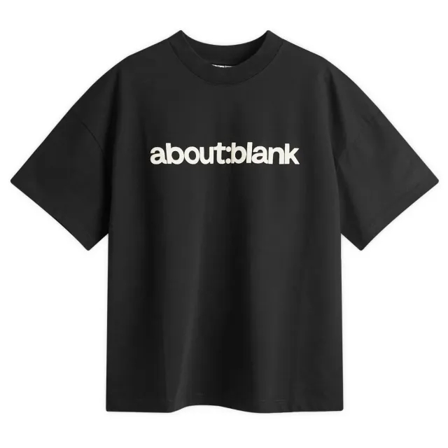 about:blank Men's Block T-Shirt Black/Ecru