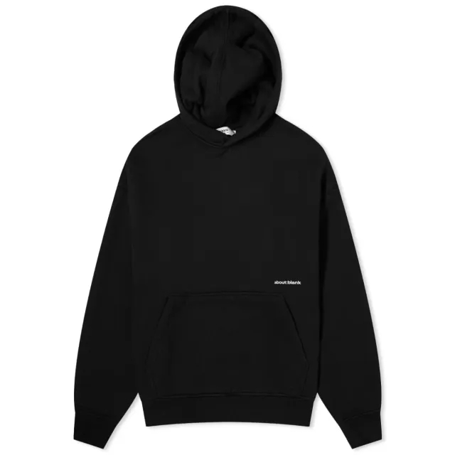 about:blank Men's Box Logo Hoodie Black/Ecru