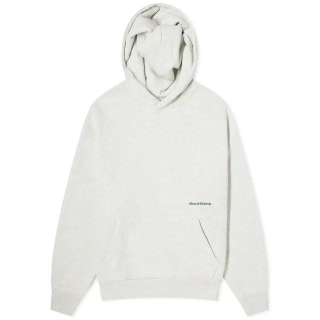 about:blank Men's Box Logo Hoodie Grey/Epsom Green