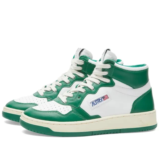 Autry Women's Medalist Mid Sneaker White/Green