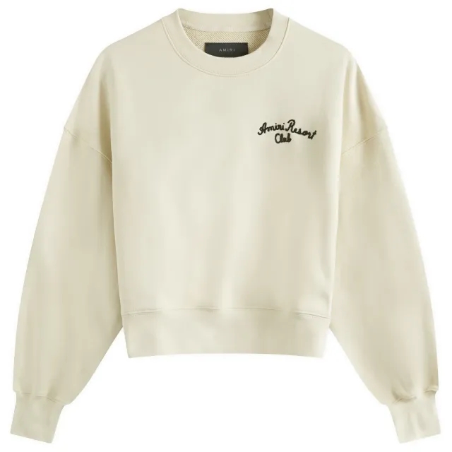AMIRI Women's Spirit Crew Sweat Alabaster