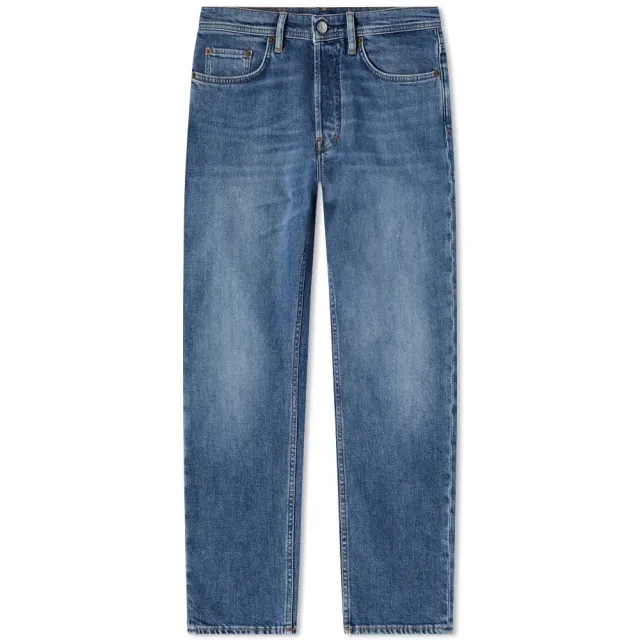 Acne Studios Men's River Slim Tapered Jean Mid Blue