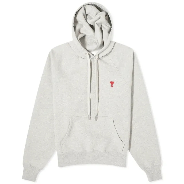 Ami Paris Ami De Coeur Hoodie Men Hoodies Grey
