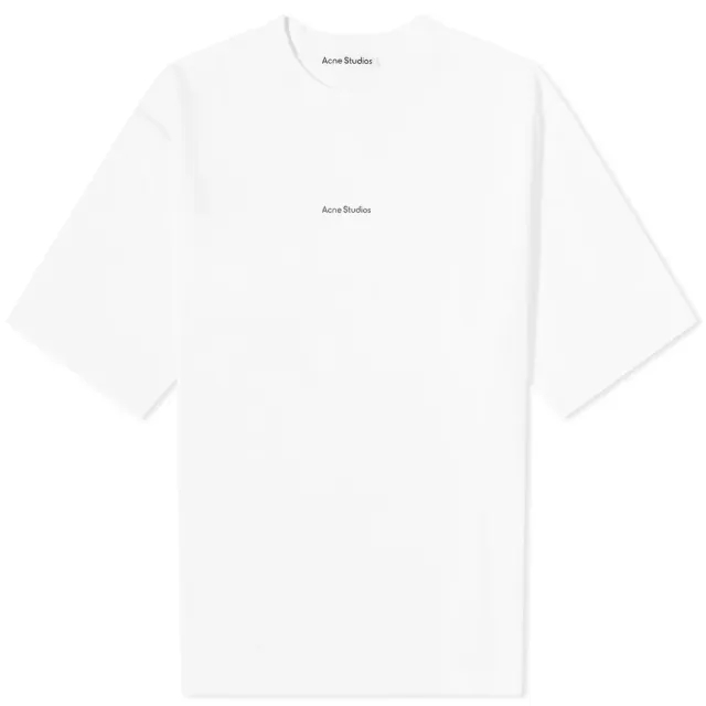 Acne Studios Men's Extorr Stamp Logo Tee Optic White