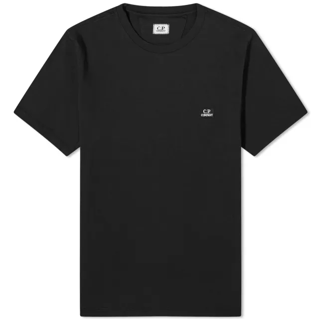 C.P. Company Men's 30/1 Jersey Logo T-Shirt Black
