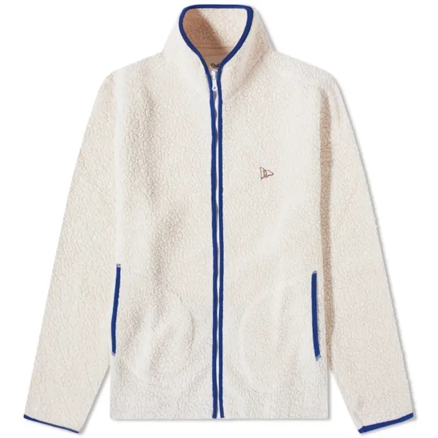 Drake's Men's Boucle Wool Fleece Jacket Ecru
