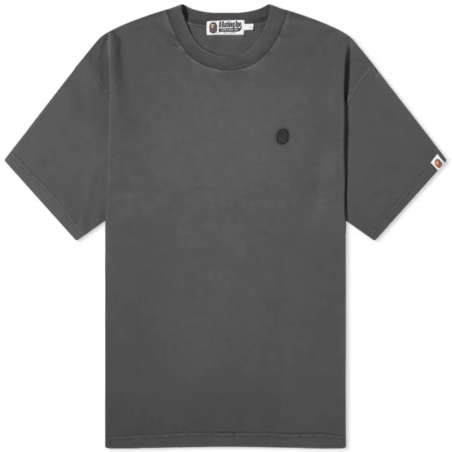 A Bathing Ape Men's One Point Garment Dyed Pocket T-Shirt Black