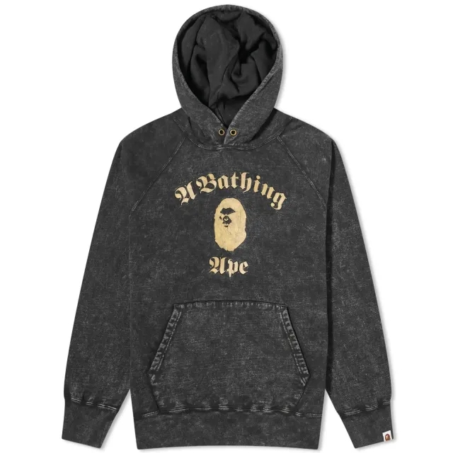 Sweatshirt A Bathing Ape A Bathing Ape Overdye Pullover Relaxed Fit Hoodie Black S