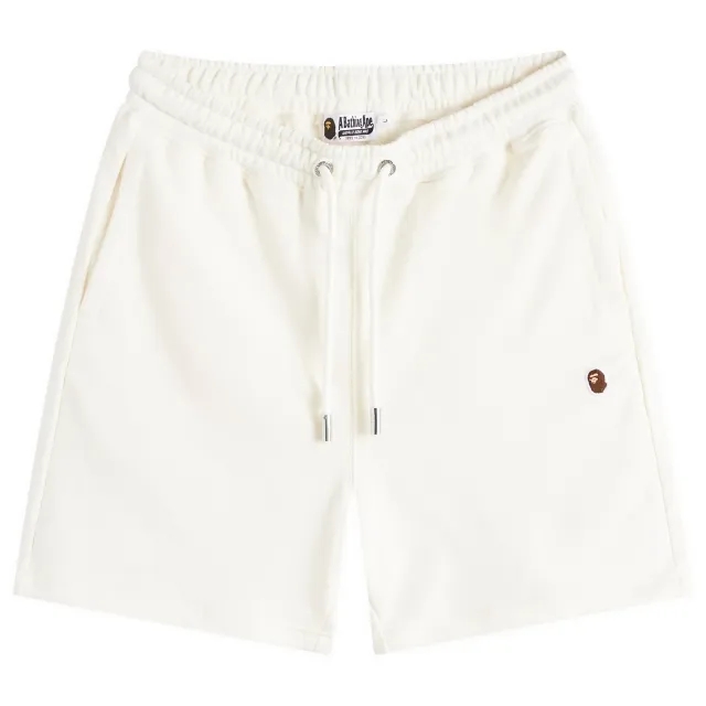 A Bathing Ape Men's One Point Sweat Short White