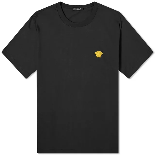 Versace Men's Embroidered Medusa Tee Black