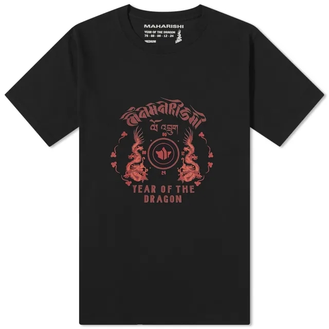 Maharishi Men's Dragon Anniversary T-Shirt Black