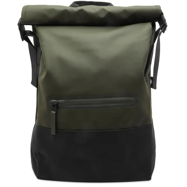 RAINS Men's Trail Rolltop Backpack Green