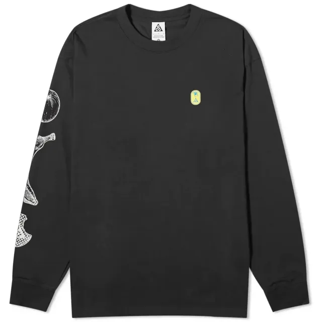 Nike Men's ACG Hike Snacks Dri-Fit Long Sleeve T-Shirt Black