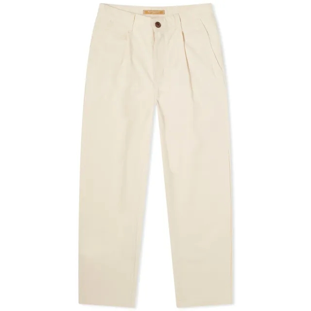 FrizmWORKS Men's OG Haworth One Tuck Trousers Cream