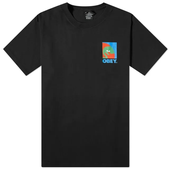 Obey Men's Circular Icon T-Shirt Jet Black