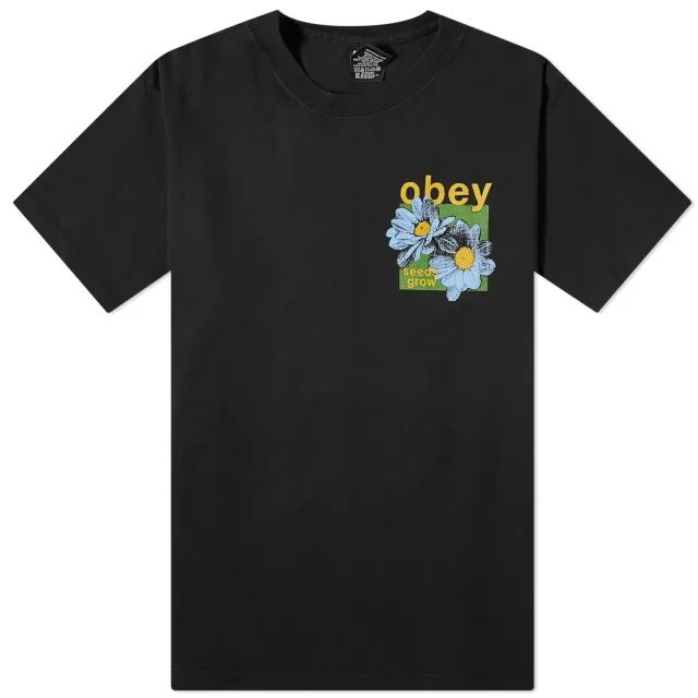 Obey Seeds Grow T-Shirt, Black