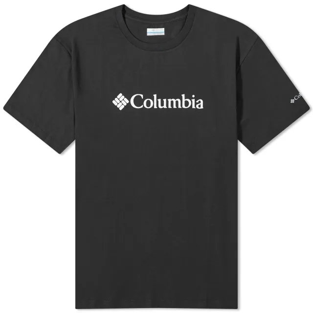 Columbia  CSC BASIC LOGO SHORT SLEEVE SHIRT  men's T shirt in Black