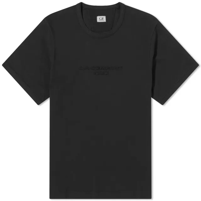 C.P. Company Men's Large Logo T-Shirt Black