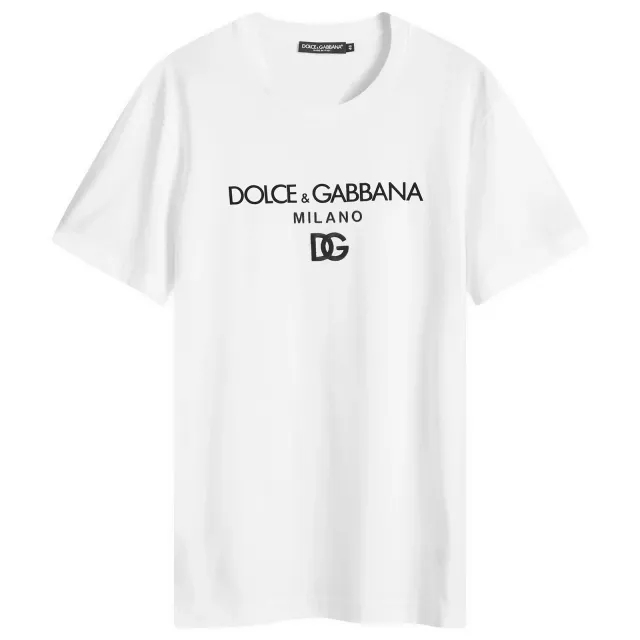Dolce & Gabbana Men's Logo Crew Neck T-Shirt White